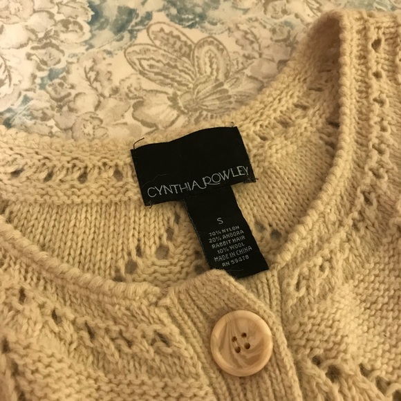 Cynthia Rowley Cape Sleeve Lace Knit Sweater - Picture 3 of 5