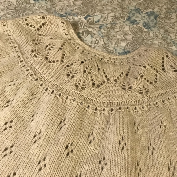 Cynthia Rowley Cape Sleeve Lace Knit Sweater - Picture 5 of 5