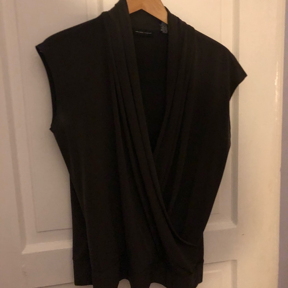 Brown cross front top