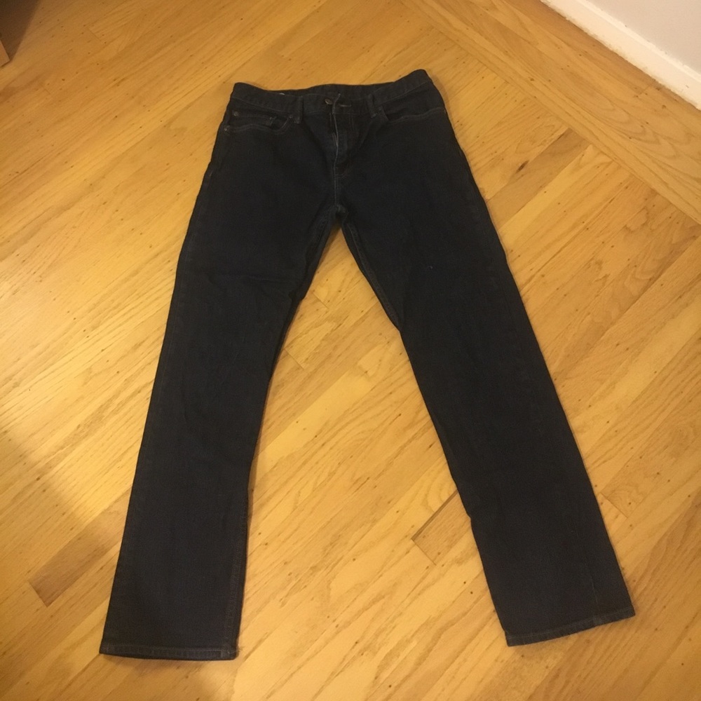 banana republic straight led dark denim jeans