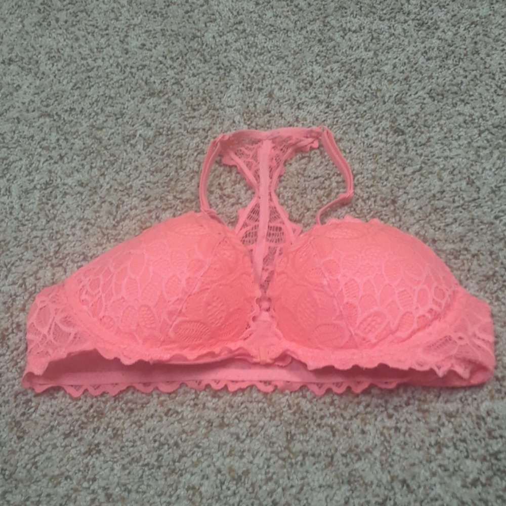 Racer back bra coral color love it but too big