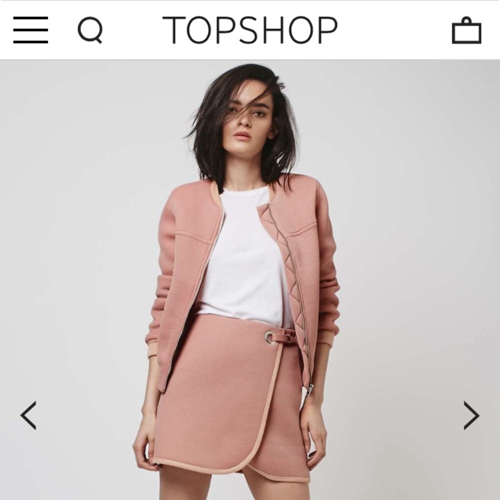 Topshop Pink Mesh Skirt