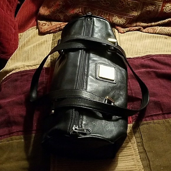 HCL black leather bag purse vintage handbag - Picture 2 of 8