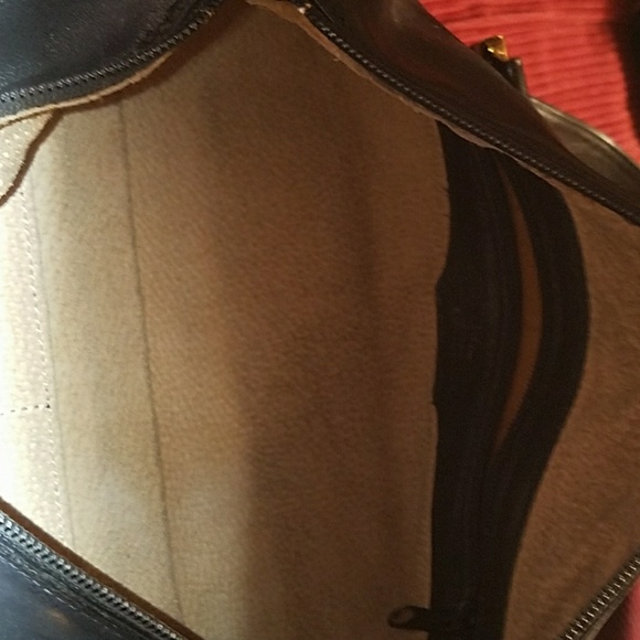 HCL black leather bag purse vintage handbag - Picture 4 of 8