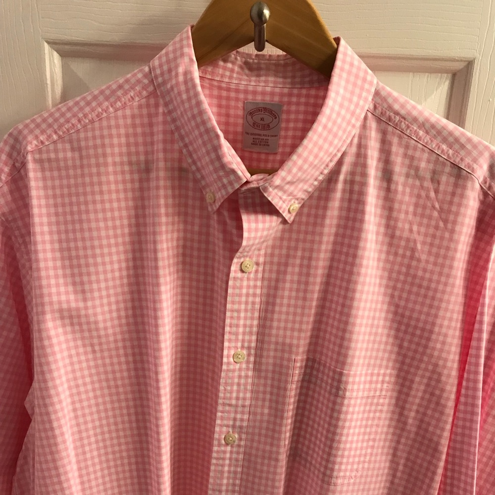 Brooks Brothers Pink Gingham Shirt