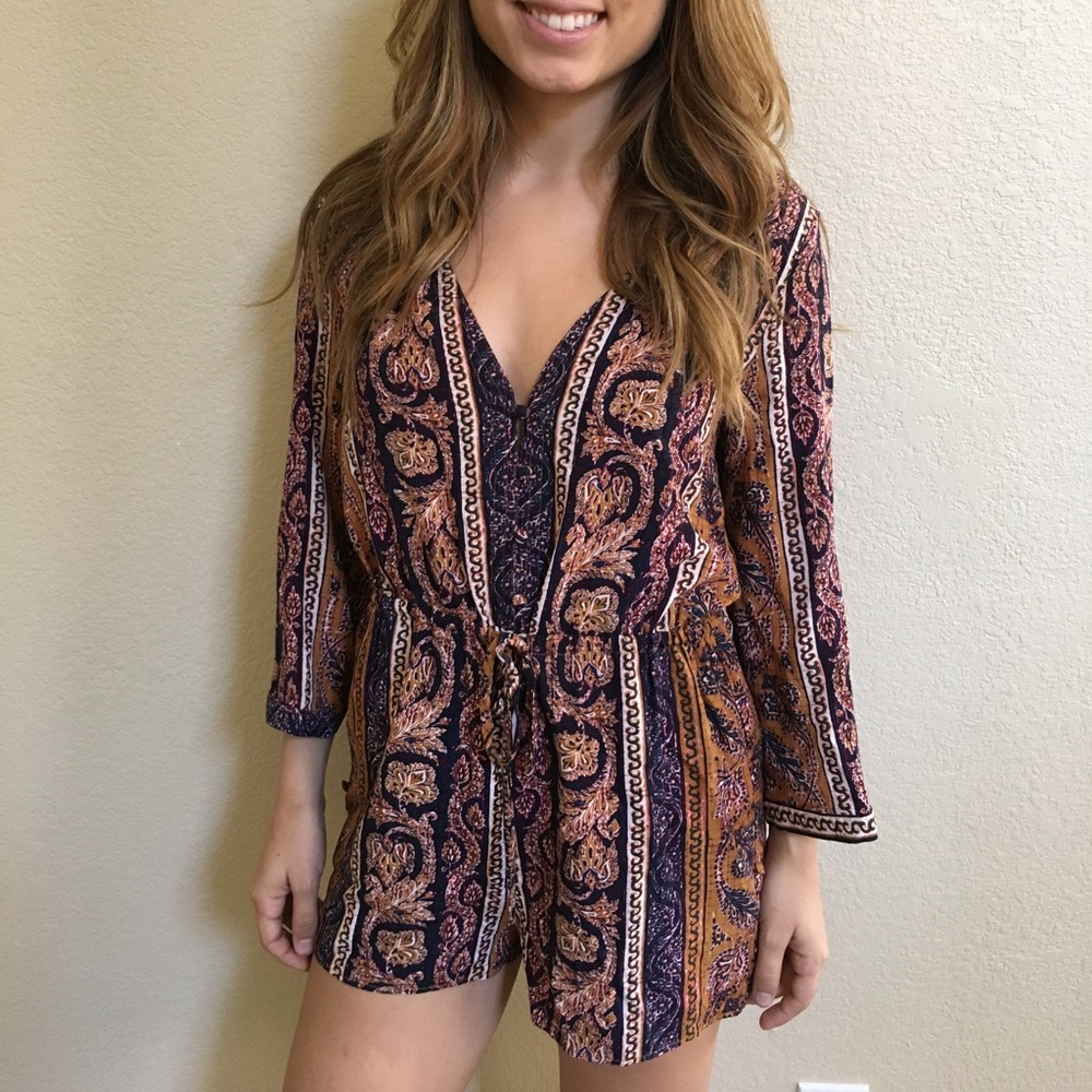 Forever 21 Patterned Romper