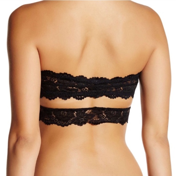 NWT Free People sexy lace bandeau bralette - black - Picture 2 of 8