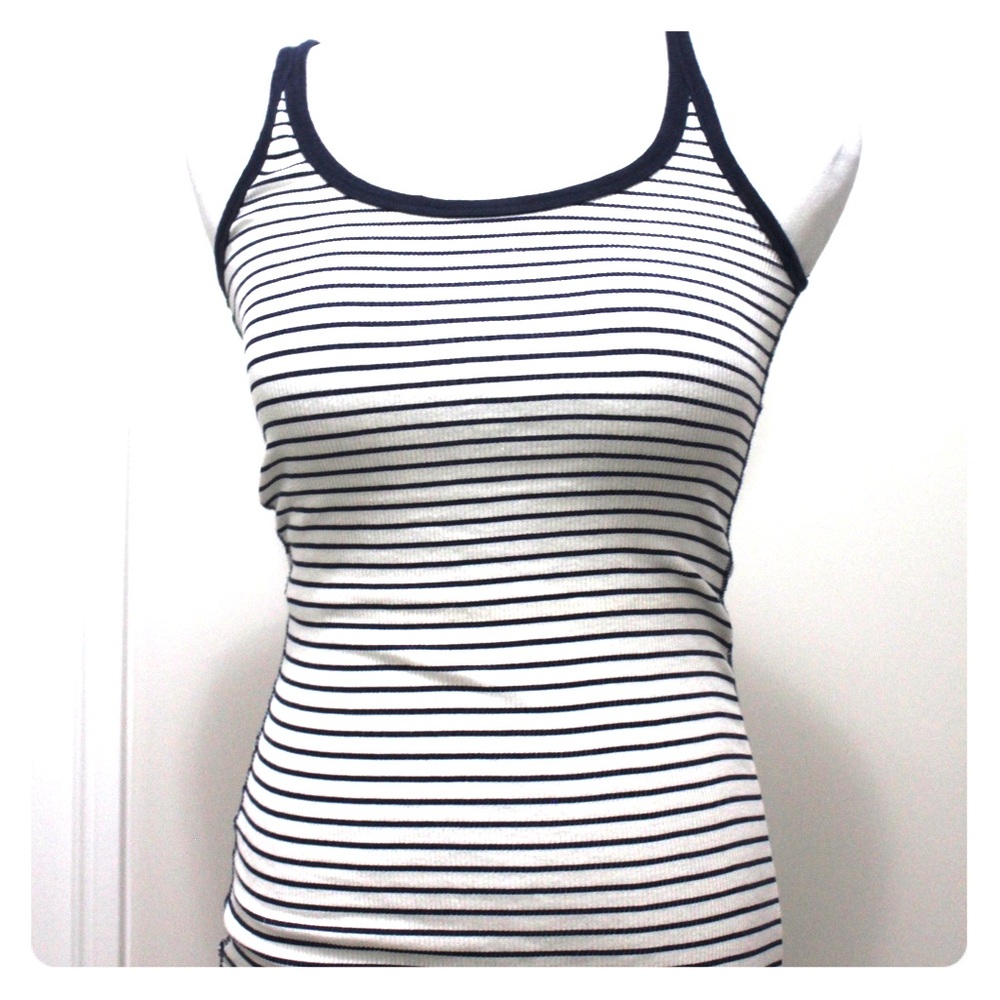 Delia’s Navy Blue stripped ribbed tank top