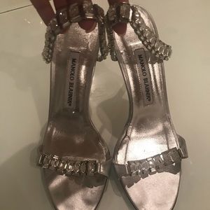Manolo Blahnik silver heels, absolutely gorgeous!