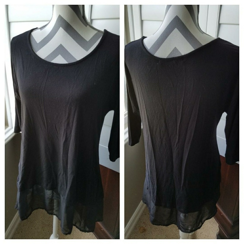 Kische Black Tunic Top