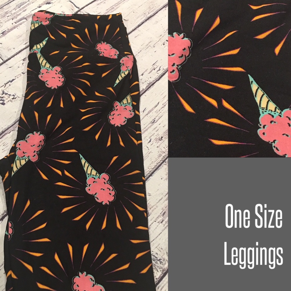 One size unicorn ice cream leggings