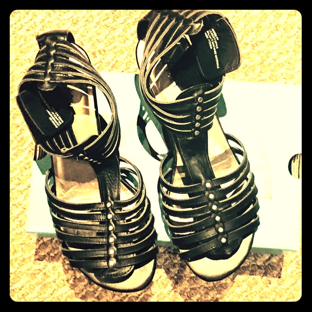 Black Cage Sandals