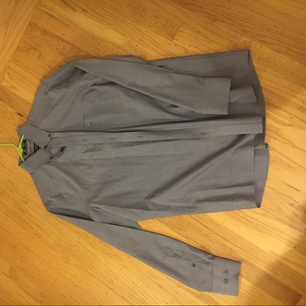 Nordstrom men's grey smart care dress shirt