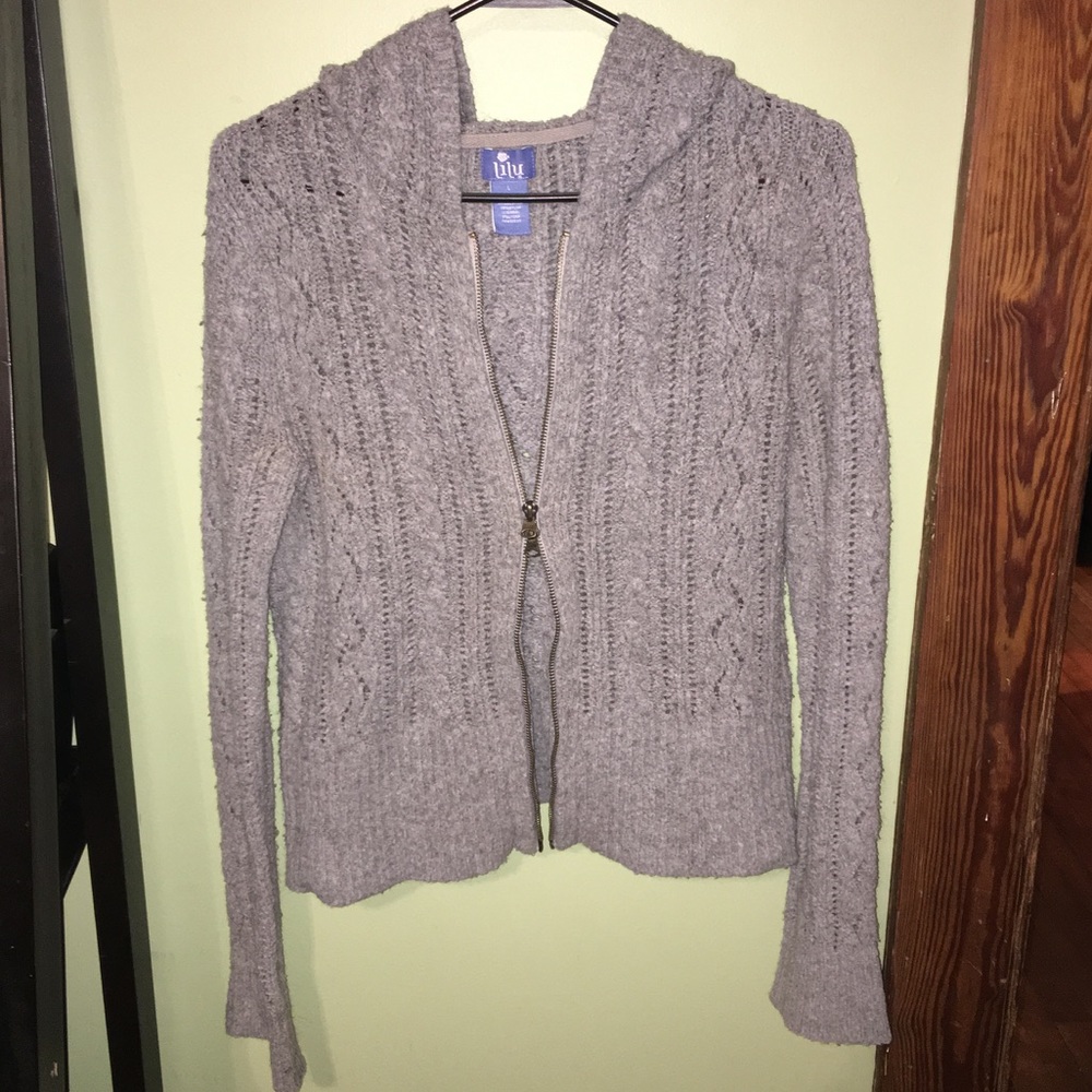 Grey Lilu Hooded Sweater