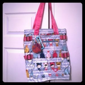 Blue and Pink Harajuku Lovers Tote