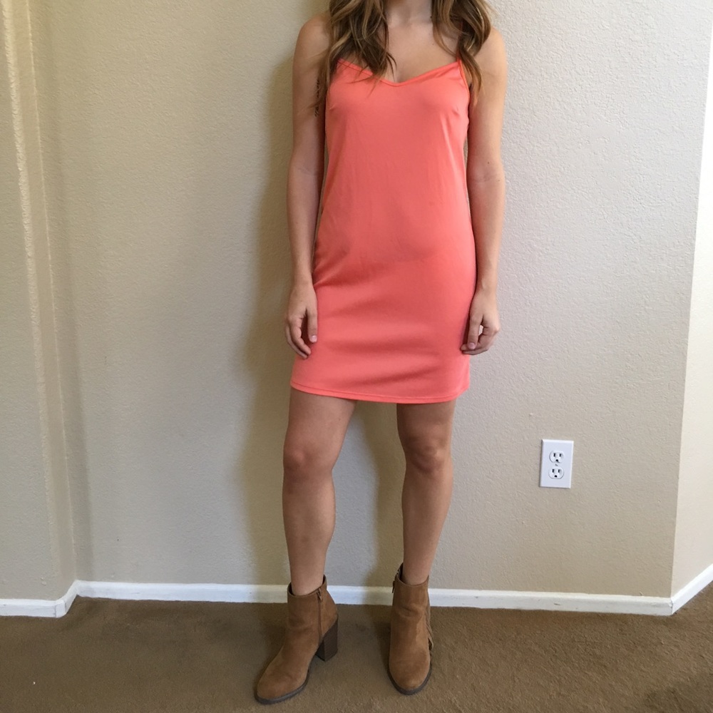 Coral Slip Dress