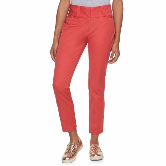Candie's Pants - Candie’s Marilyn Ankle Pants SZ 9 Juniors Deep Red