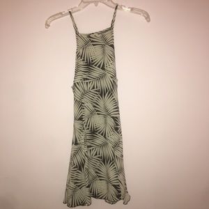 Patterned halter dress