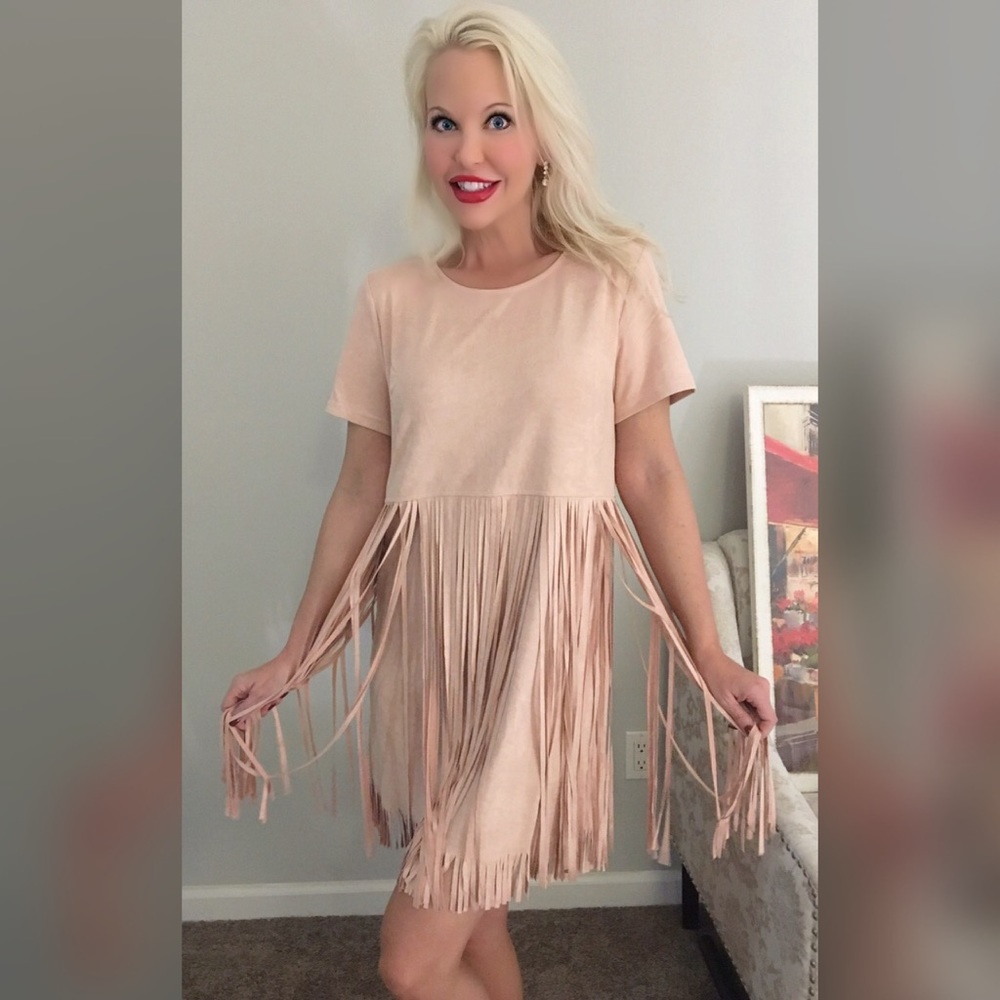 LAST One 😍❤️Faux Suede Fringe Swing Dress! - Picture 3 of 6