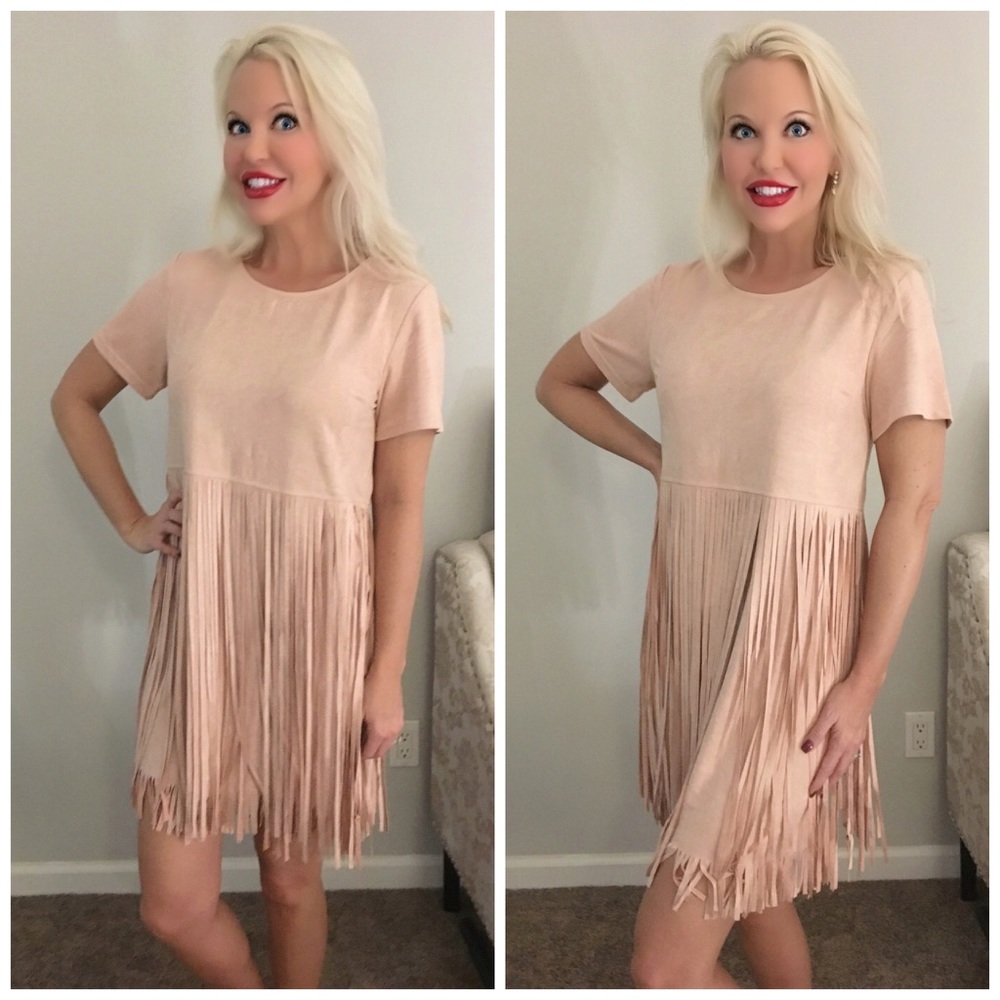 LAST One 😍❤️Faux Suede Fringe Swing Dress! - Picture 5 of 6