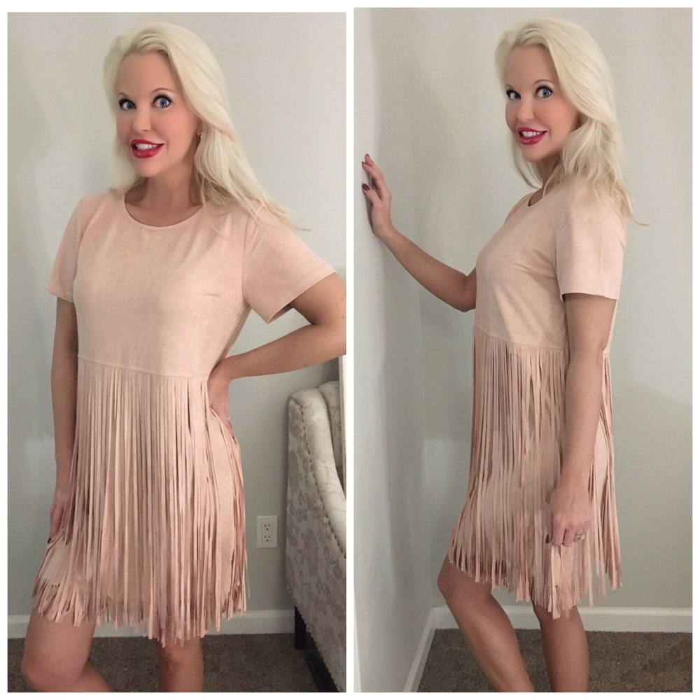 LAST One 😍❤️Faux Suede Fringe Swing Dress! - Picture 2 of 6