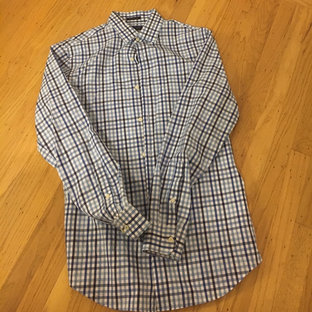 Banana republic men's checkered dress shirt