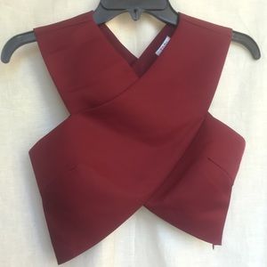Red TOBI Crossed crop top Size Small NWT
