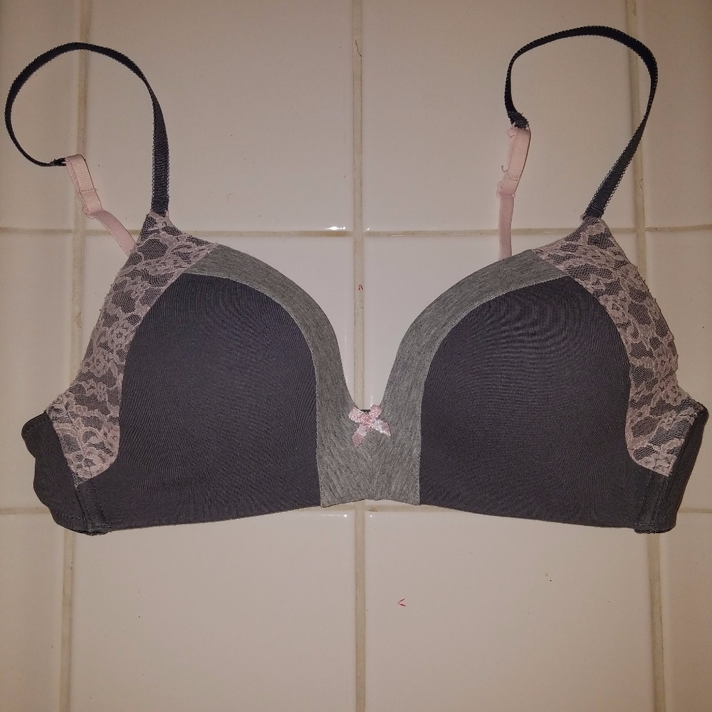 Victoria Secret Bra - gray, pink, wireless