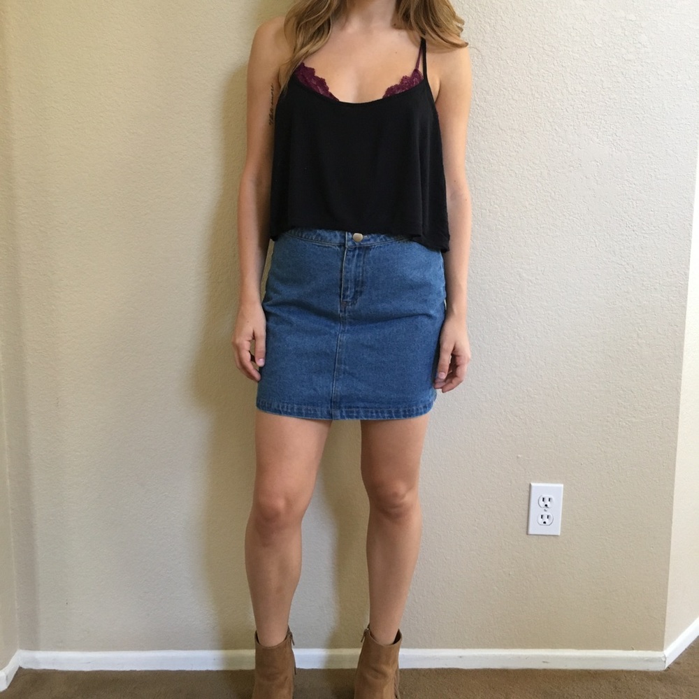 NEW Denim Mini Skirt - Picture 2 of 4
