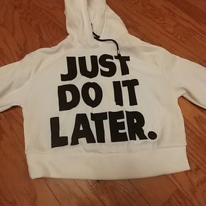 Just Do it Later Crop Hoodie