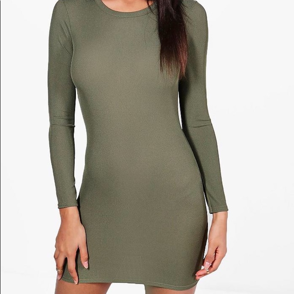 Olive bodycon dress