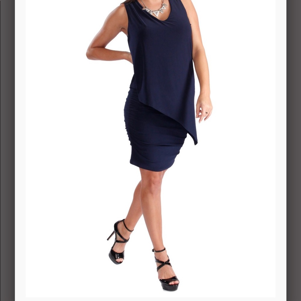 Last Tango Navy Blue Sleeveless Tunic Dress