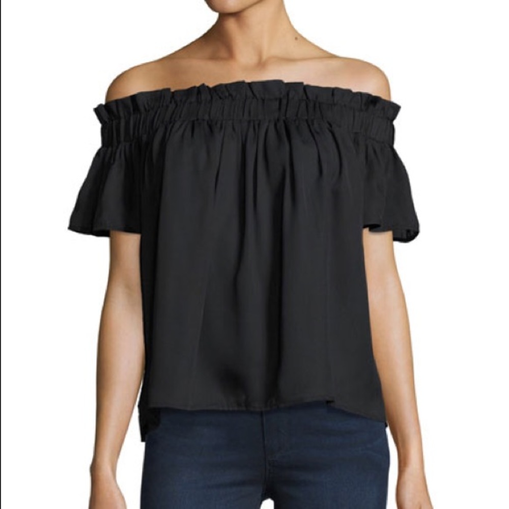 Black Urban Outfitters off the shoulder top