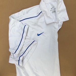 Dry fit white Nike polo