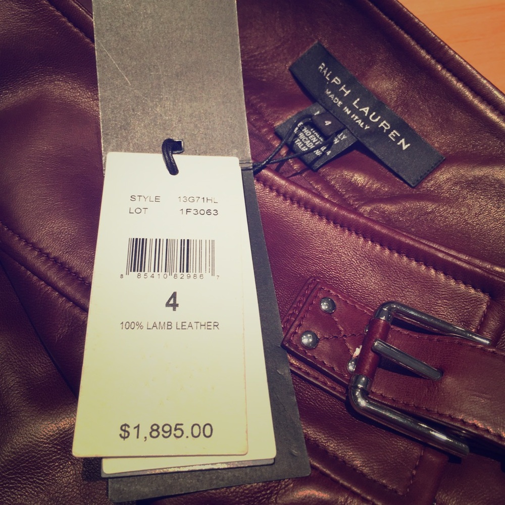 Ralph Lauren Leather Skirt
