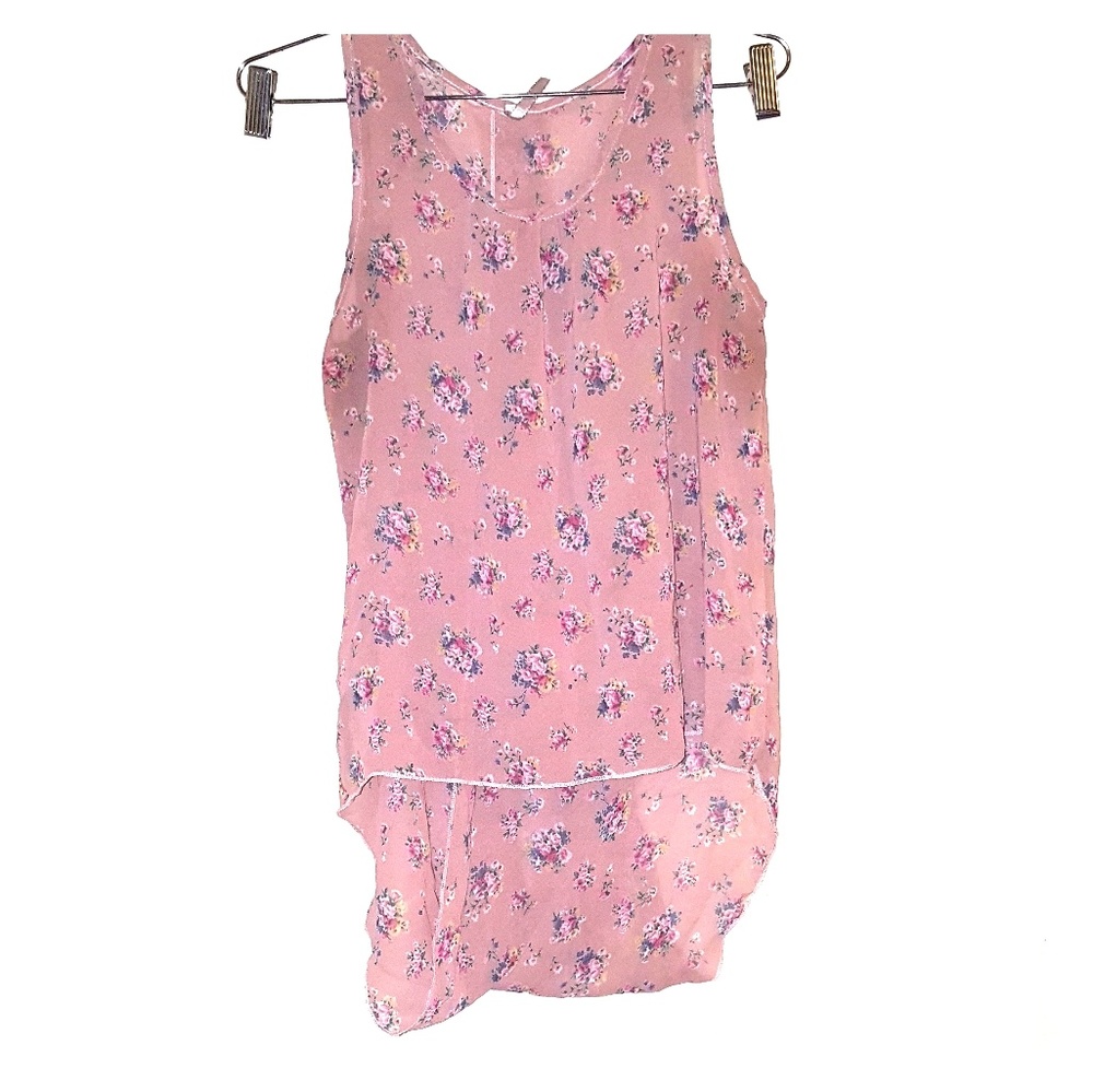 Split back chiffon blouse