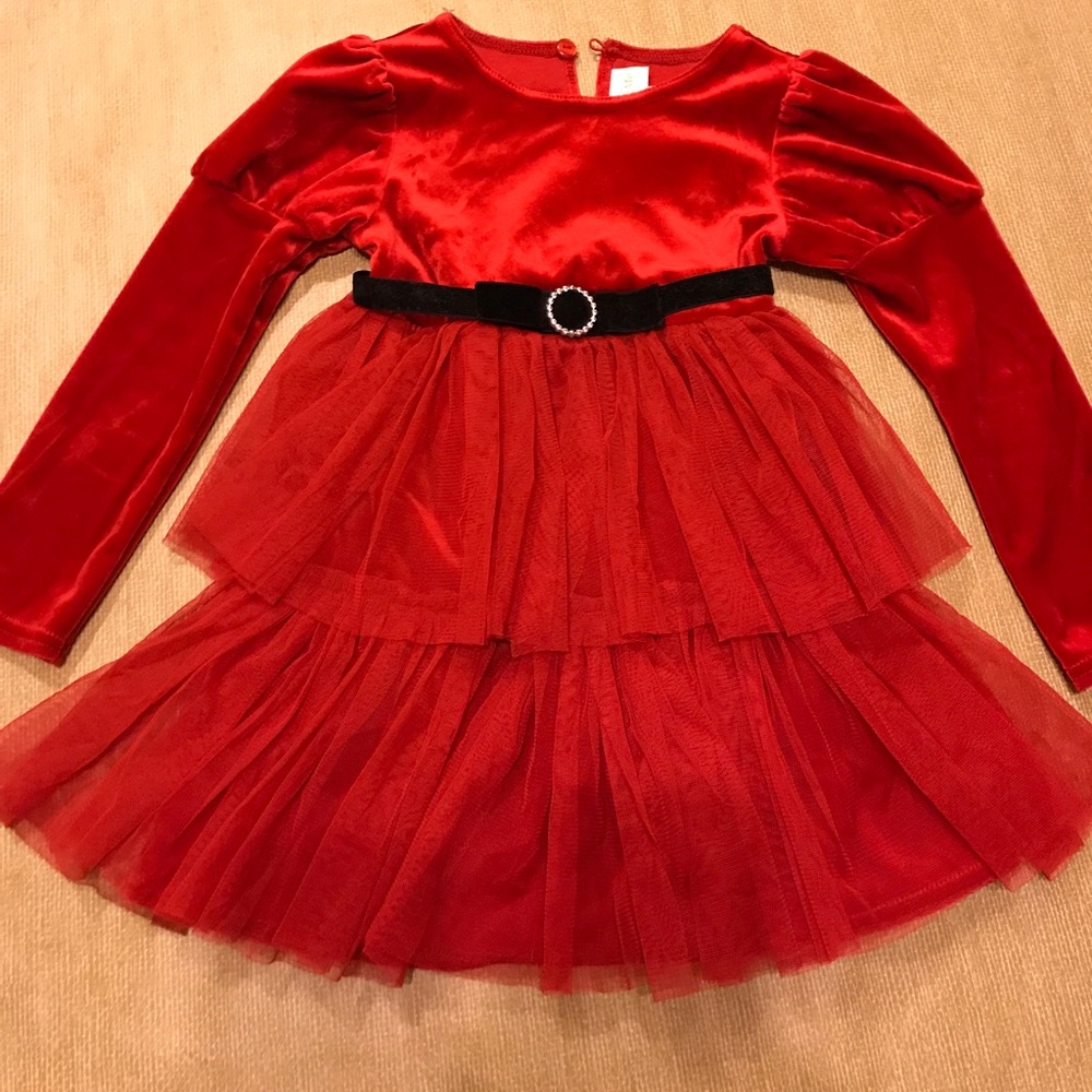 JENNY & ME VELVET AND TULLE DRESS, GIRLS SIZE 5