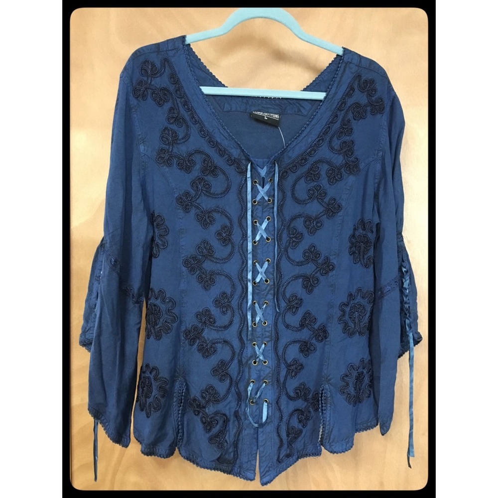 Renaissance Style Blue Blouse