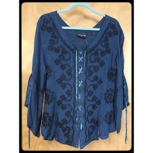 Renaissance Style Blue Blouse