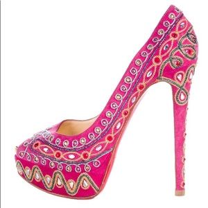 Christian Louboutin Bollywood Peep Toe Pumps