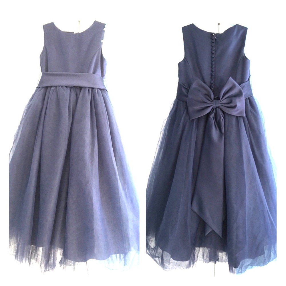 Navy blue flower girl or formal dress