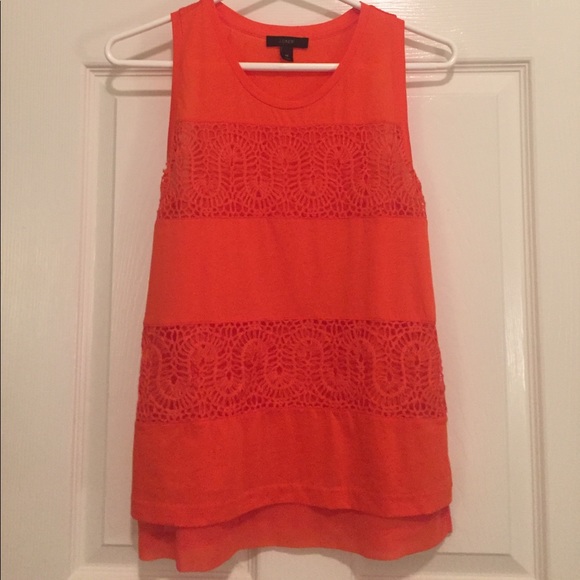 J. Crew lace panel tank top perfect for fall! - Picture 2 of 4