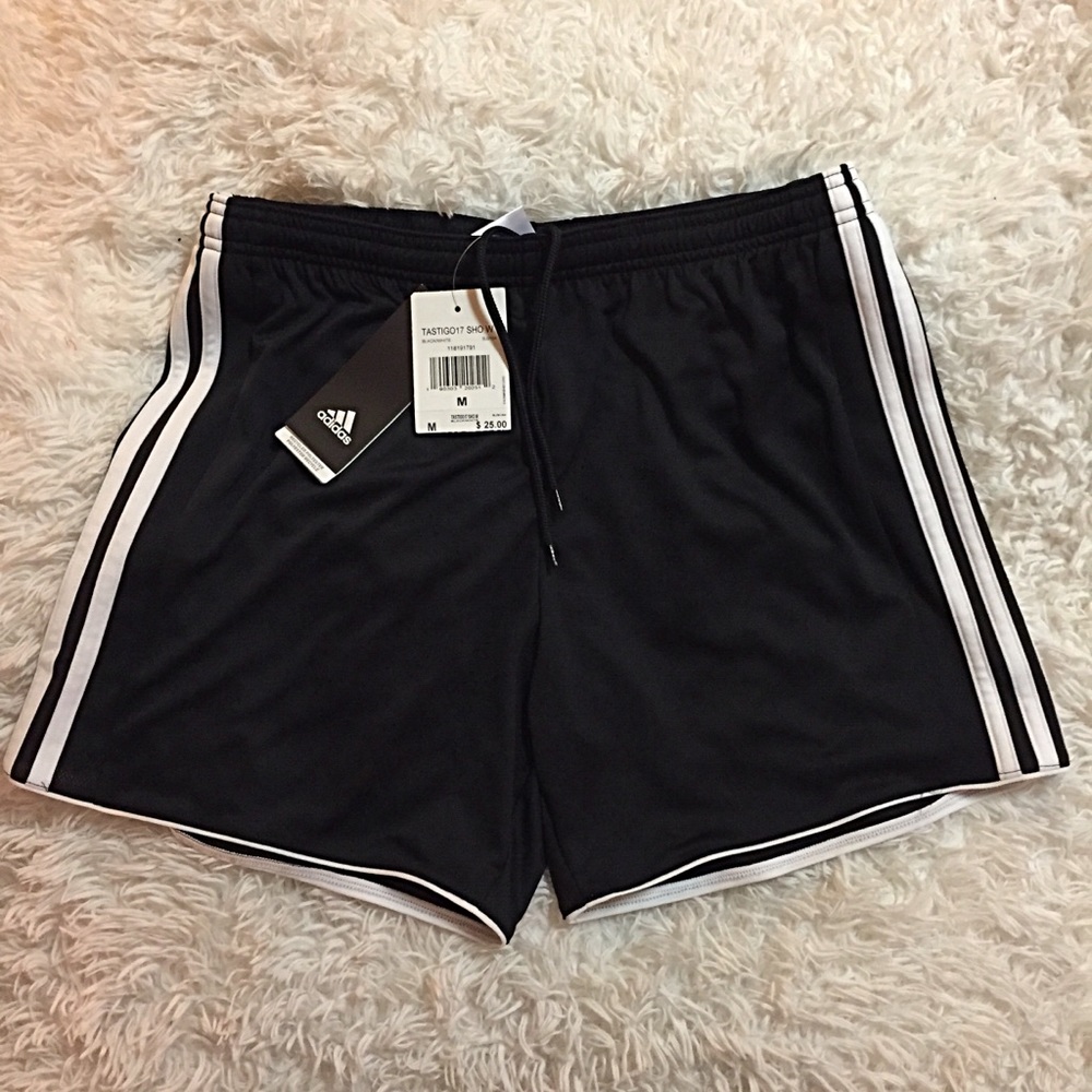 NEW WITH TAGS - ADIDAS SHORTS BLACK & WHITE