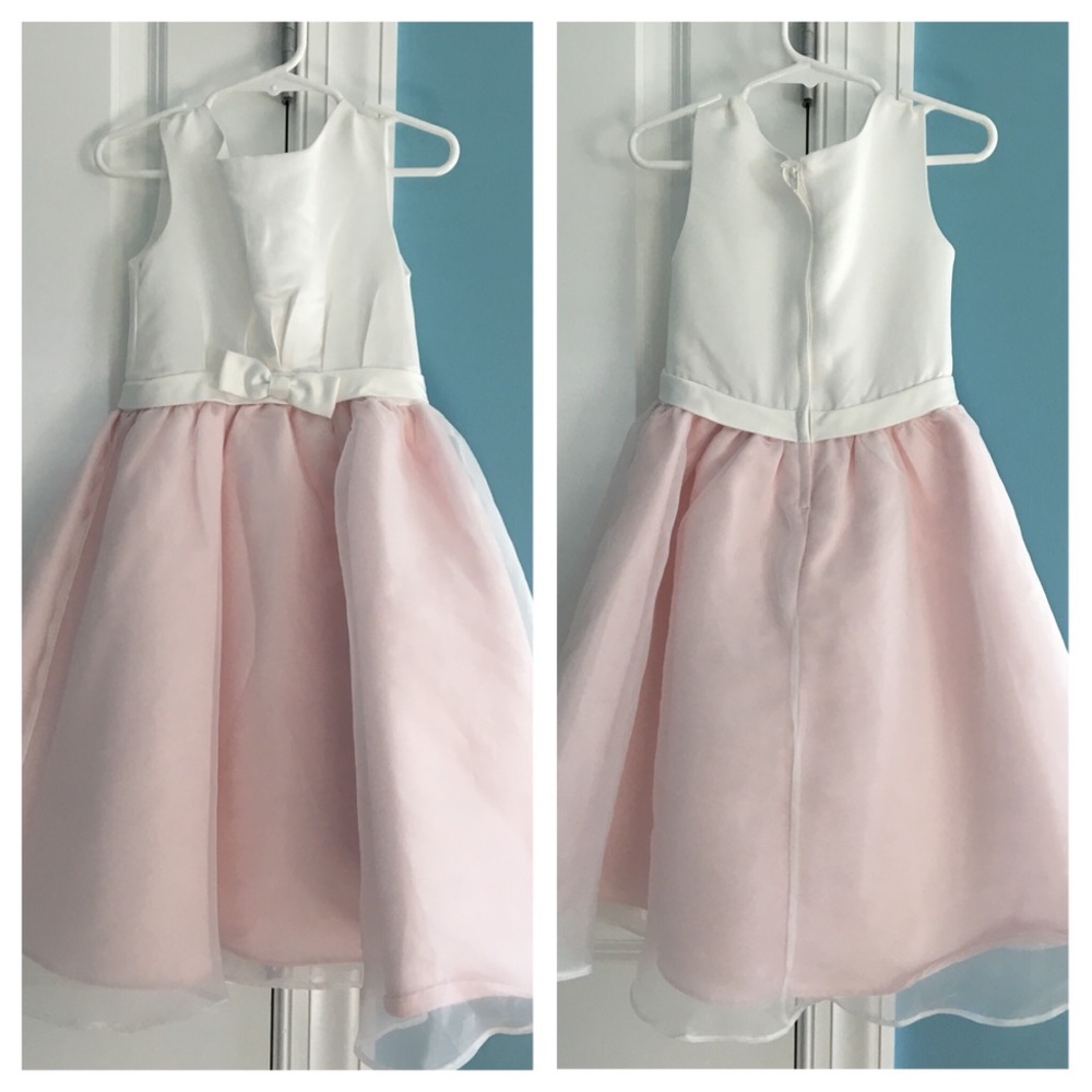 Pink and white formal dress size 4T