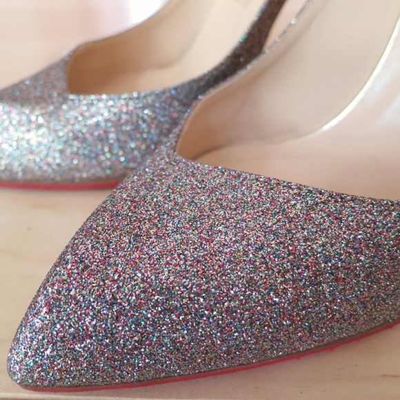 Christian Louboutin Glitter Corneille Slingbacks - Picture 5 of 8