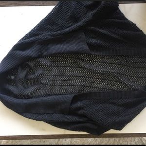 Aqua dark gray mesh open shirt