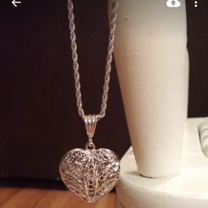 Sterling silver heart necklace