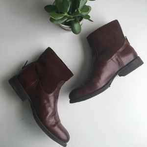 Frye Jamie Zip Bootie Redwood