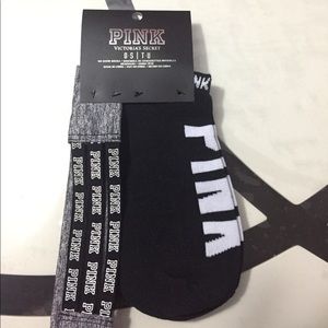 Pink no show socks and headband