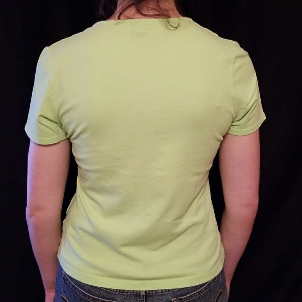 Light Green Tee Shirt with Embroidery - Picture 3 of 3
